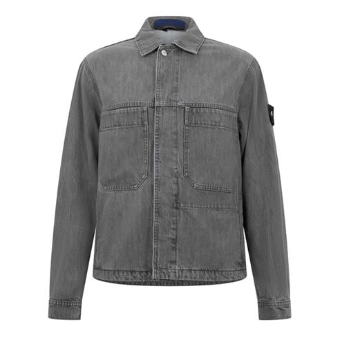 STONE ISLAND - Men's Biker Denim Research Jacket