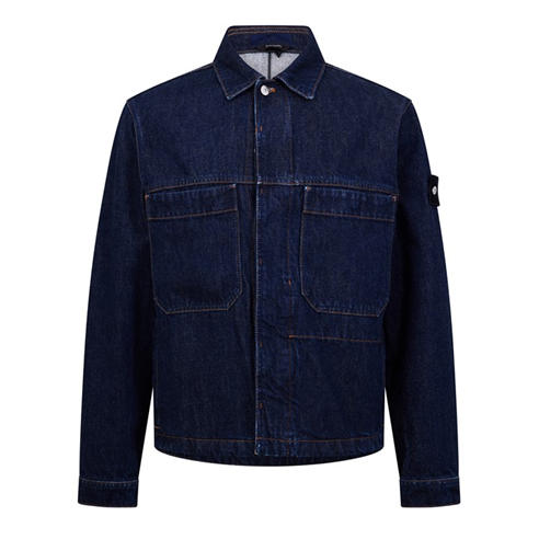 STONE ISLAND - Men's Denim Research Biker Jacket