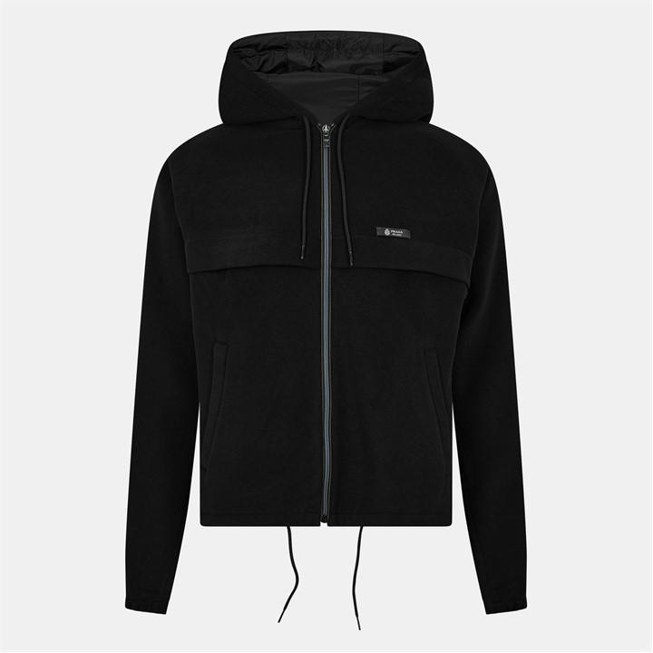 Prada Men's Black Hooded Zip Softshell Jacket - L