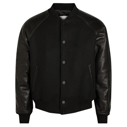 GIVENCHY - Men's Mix Material Leather Bomber Jacket