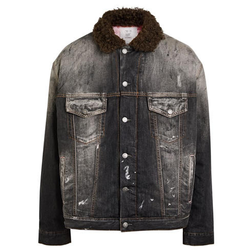 Acne Studios - Men's Shearling Collar Denim Jacket