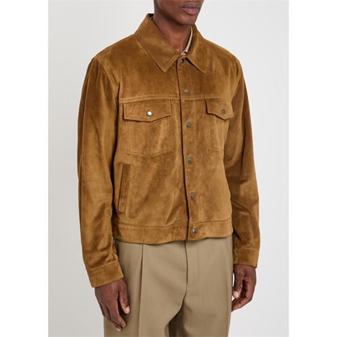 Saint Laurent - Men's Suede Oversized-Fit Leather Jacket