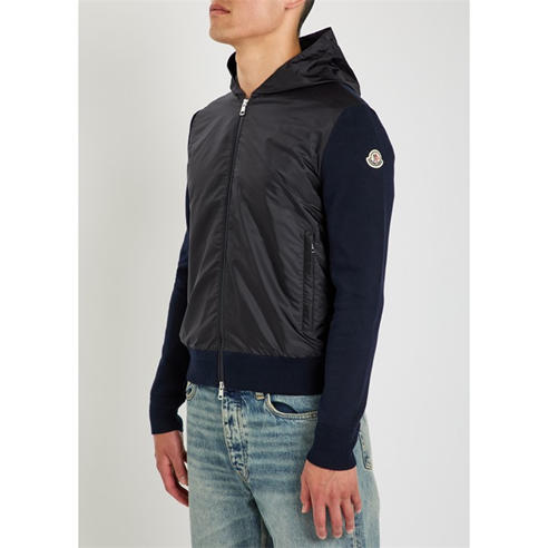 Moncler - Men's Hooded Cotton Slim-Fit Hybrid Jacket
