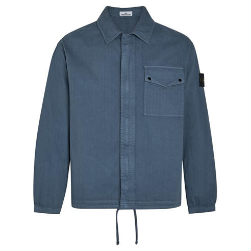 Stone Island - Men's Herringbone Cotton Relaxed-Fit Overshirt