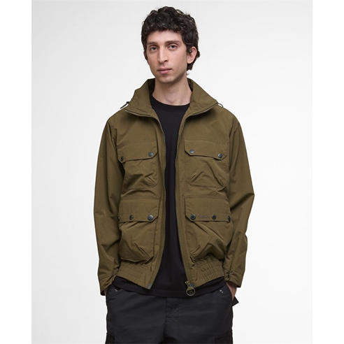 BARBOUR - Men's Re Engineered Flight Bedale Showerproof Detachable Hood Rain Anorak