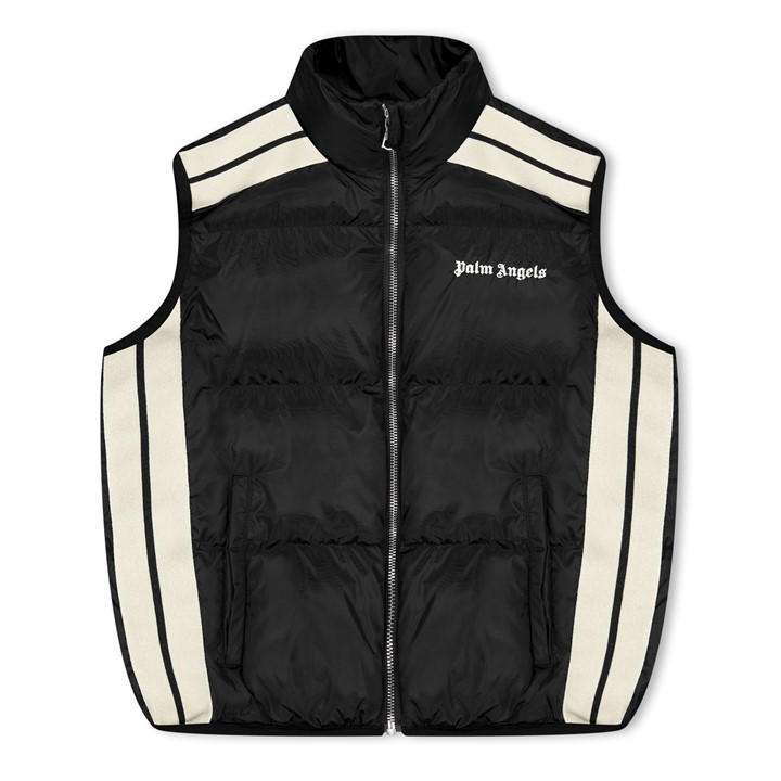Palm Angels Unisex Kids Black Logo Gilet Juniors