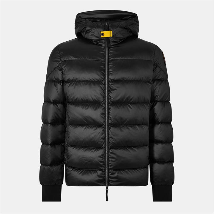 Parajumpers Men's Black Pharell Water Resistant Duck Down Short Puffer Jacket - M