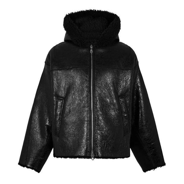 COLE BUXTON Shearling Aviator Jacket,Specials : American Fashion Style Bags On Sale