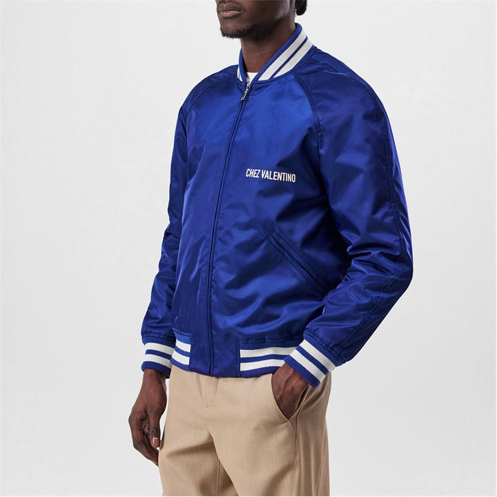 VALENTINO Printed Bomber Jacket – Blue VALENTINO Printed Bomber Jacket – Blue