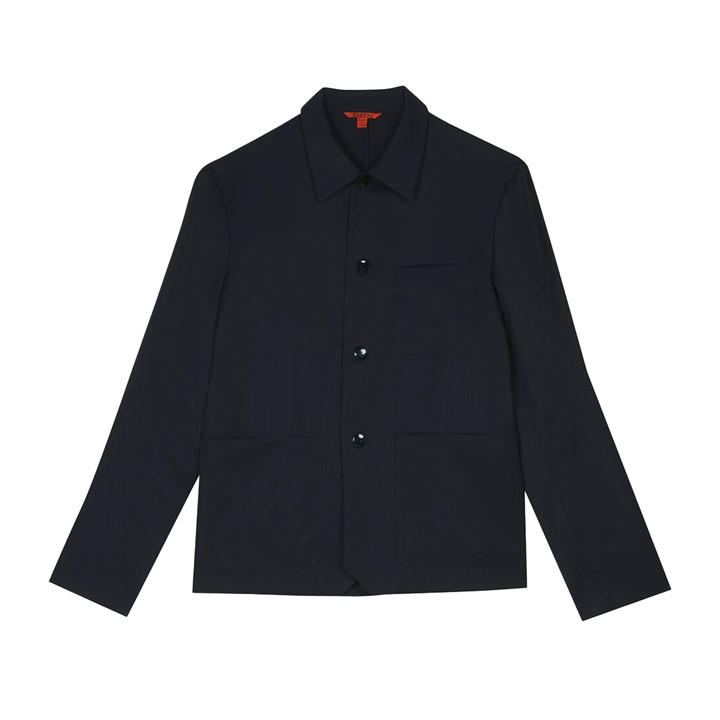 Barena Men's Blue Visal Overshirt Extra Large