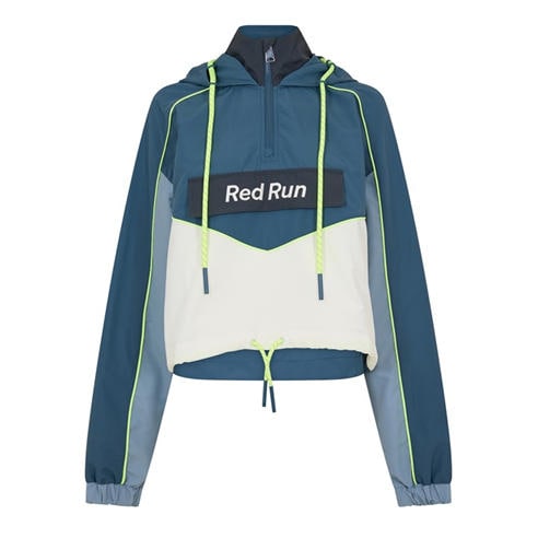 RED RUN - Womens Cropped Hooded Windbreaker