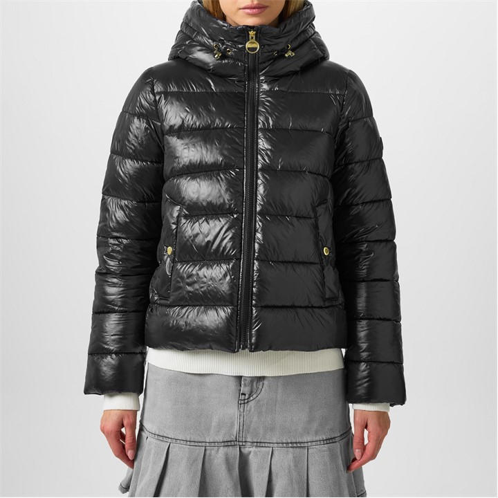 Barbour International Women's Black Quilted Jacket Size 16