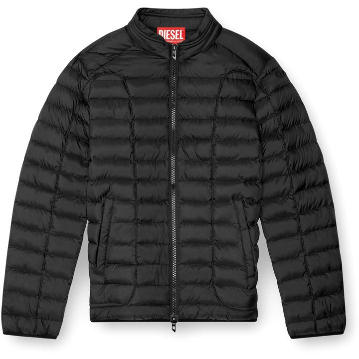 Diesel Men's Black W-Pilot Puffer Jacket Small