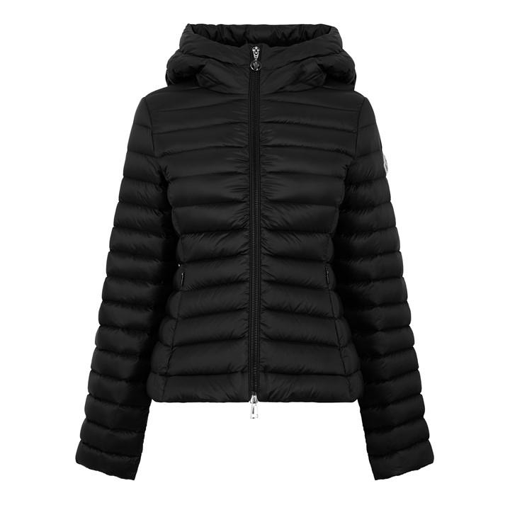 Moncler Women's Black Igelle Down Hooded Long Sleeve Short Puffer Jacket