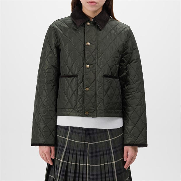 BURBERRY Cropped Quilted Jacket,All Products : American Fashion Style Bags On Sale