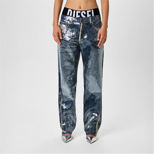 DIESEL - Women's Sequin Wide Leg Jeans