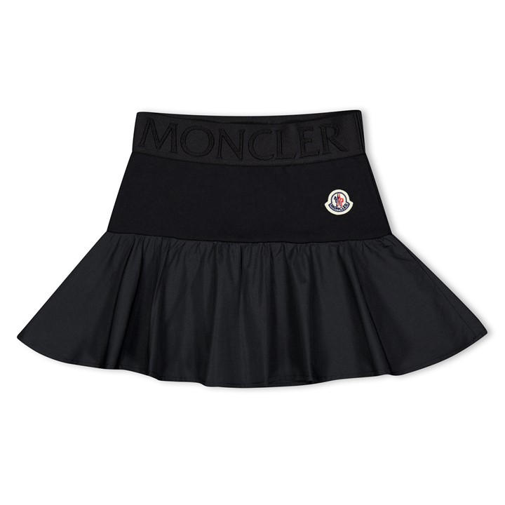 Moncler Girls Black Logo Skirt Juniors