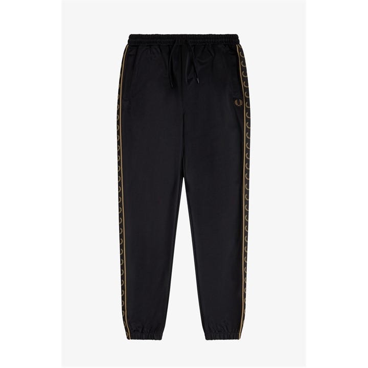 Fred Perry Men's Black Taped Poly Tracksuits - M