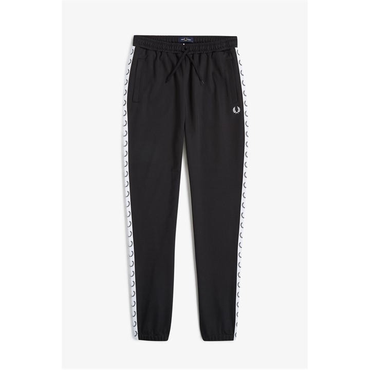 Fred Perry Men's Black Taped Poly Tracksuits - M