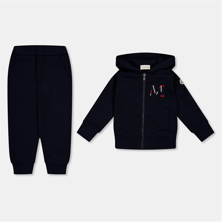 Moncler Boys Blue Logo Trksuit Jn54