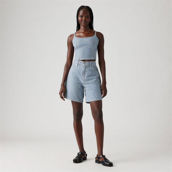 Levis Levis High Baggy Short Luxury Trip S - Blue