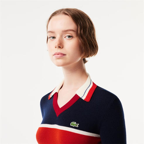Lacoste - Women's Long-Sleeve Contrast T-Shirt