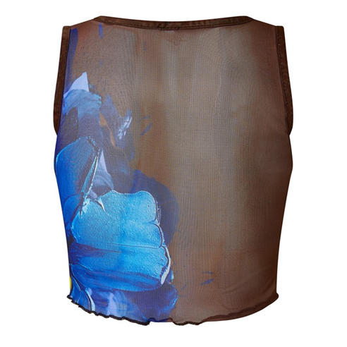 GRACE JACOB - Women's Sapphire Cropped Top