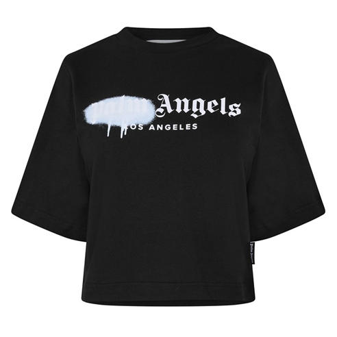 PALM ANGELS - Women's Spray T Cropped Crop Top