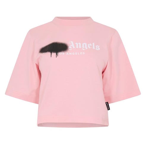 PALM ANGELS - Women's Spray T Cropped Crop Top