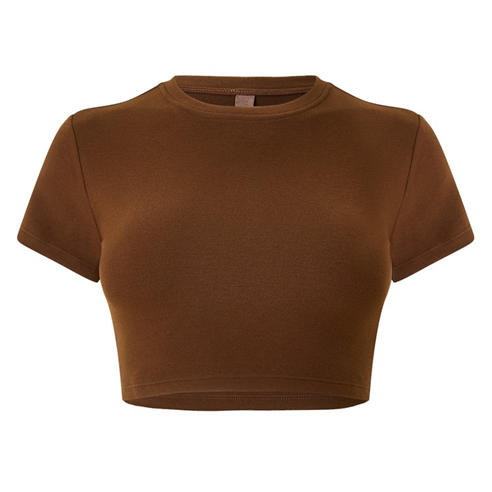 GRACE JACOB - Women's Espresso Cropped Crop Top