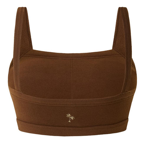 GRACE JACOB - Women's Espresso Bralt Cropped Crop Top