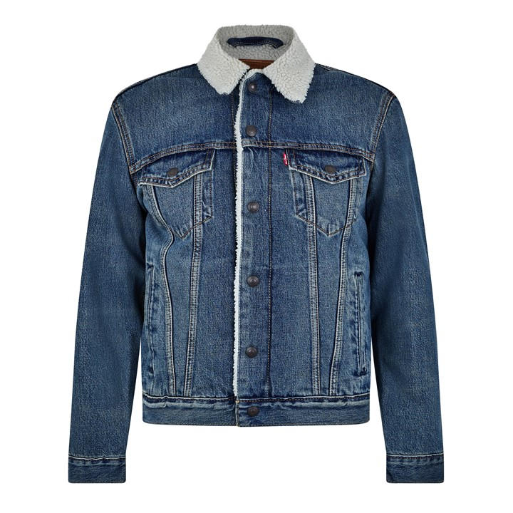 Levis Men's Blue Type 3 Sherpa Jacket Extra Large