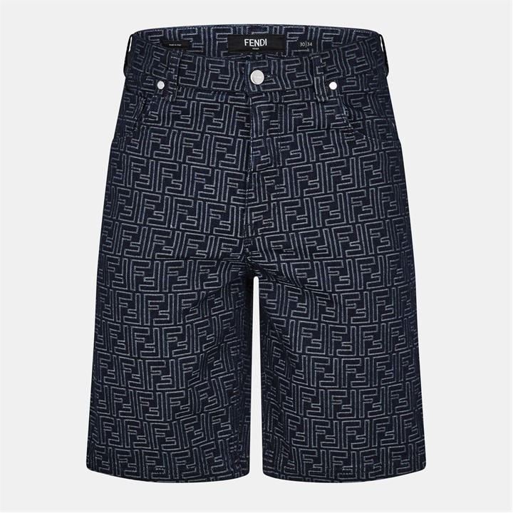 Fendi Men's Blue Denim Shorts
