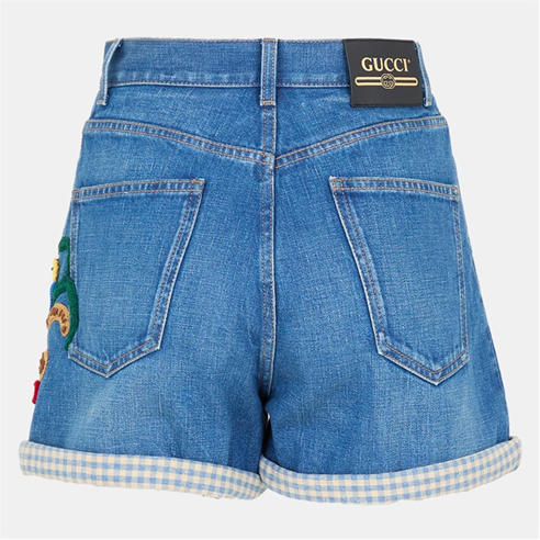 GUCCI - Women's High Quality Denim Tailored Fit Shorts