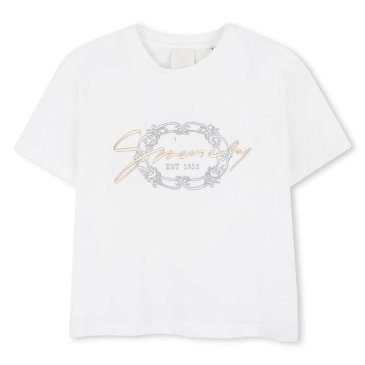 Givenchy Girls Cream Giv Logo Tee - 9 - 10 Years