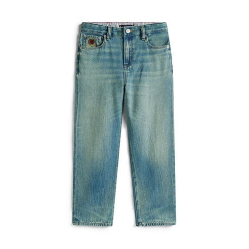 Tommy Hilfiger - Kids' Durable Denim Adjustable Waist Straight Leg Jeans