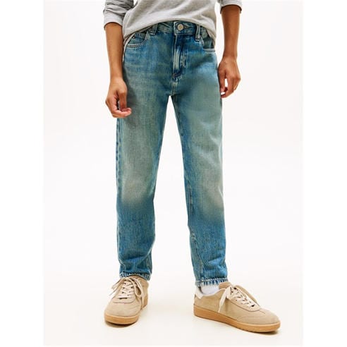 Tommy Hilfiger - Kids' Durable Denim Adjustable Waist Straight Leg Jeans