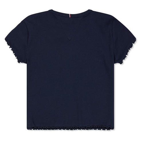 Tommy Hilfiger - Kids' Essential Rib Short Sleeve Crop Top