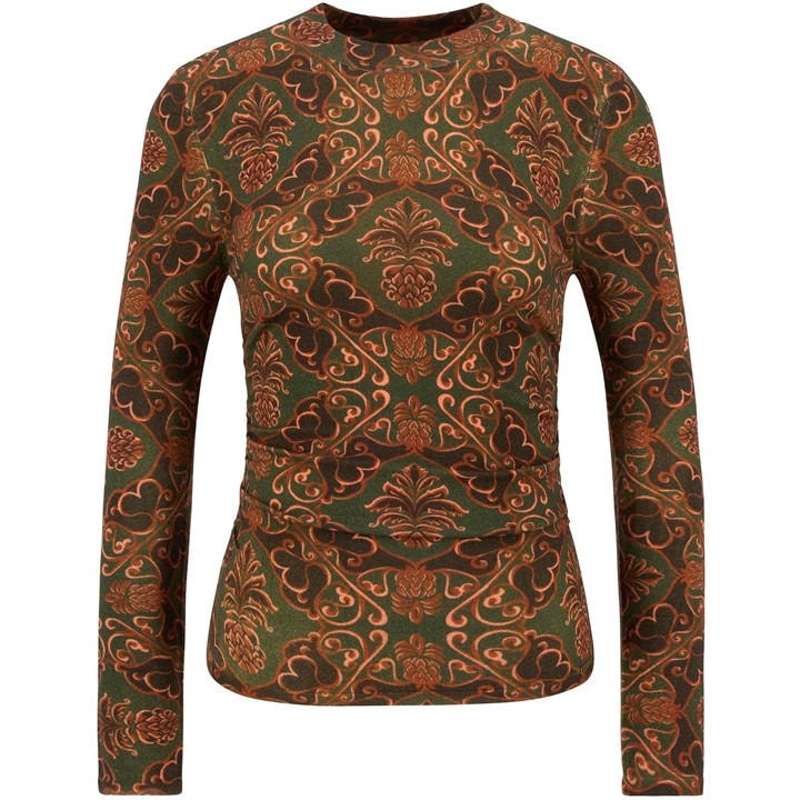 BARBOUR X FARM RIO WOMEN'S LUANNA LONG-SLEEVE T-SHIRT