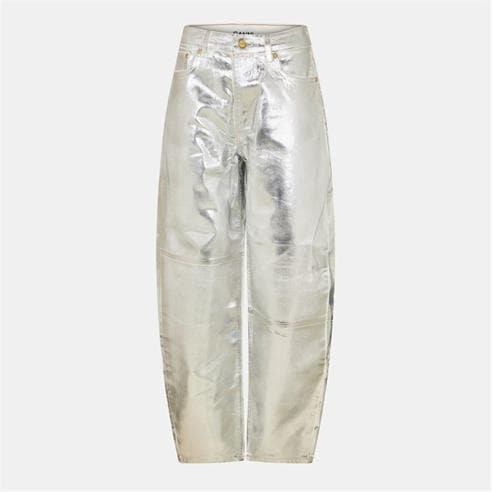 GANNI - Women's Foil Tapered Jeans