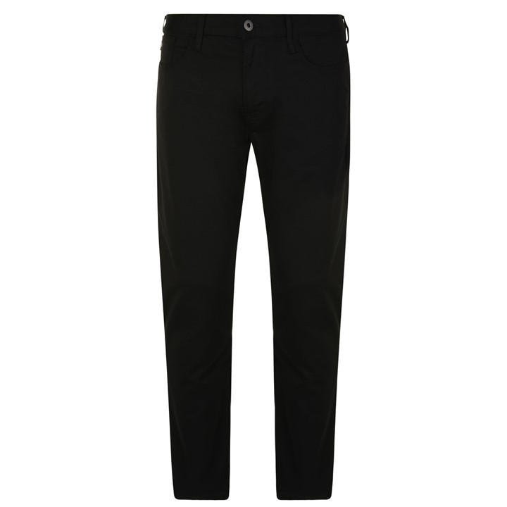 Emporio Armani Men's Black J06 Slim Gabardine Jeans Small
