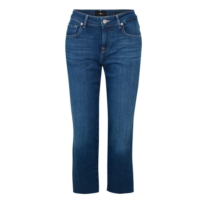 7 For All Mankind Women's Blue 7Fam Calie Straight Ld62