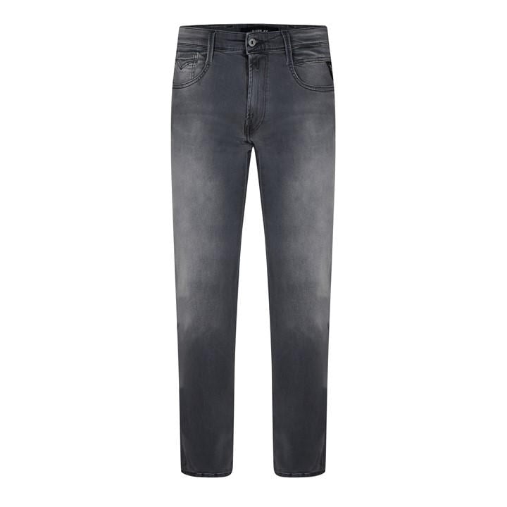 Replay Men's Grey Powerstretch Anbass Slim Fit Jean Size 38 R