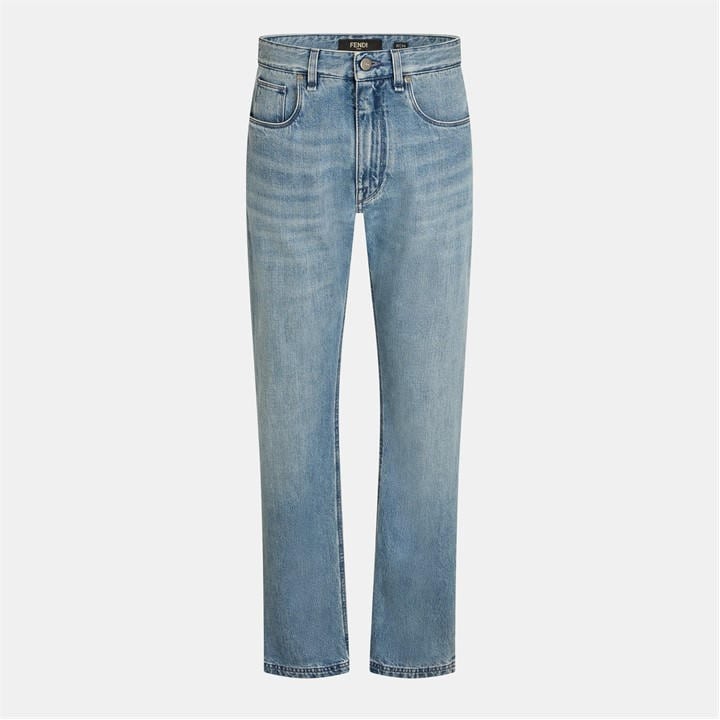 Fendi Men's Blue Tab Jeans Sn54 Size 32 R
