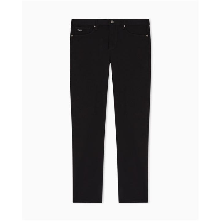 Emporio Armani Men's Black J06 Slim-Fit Trousers