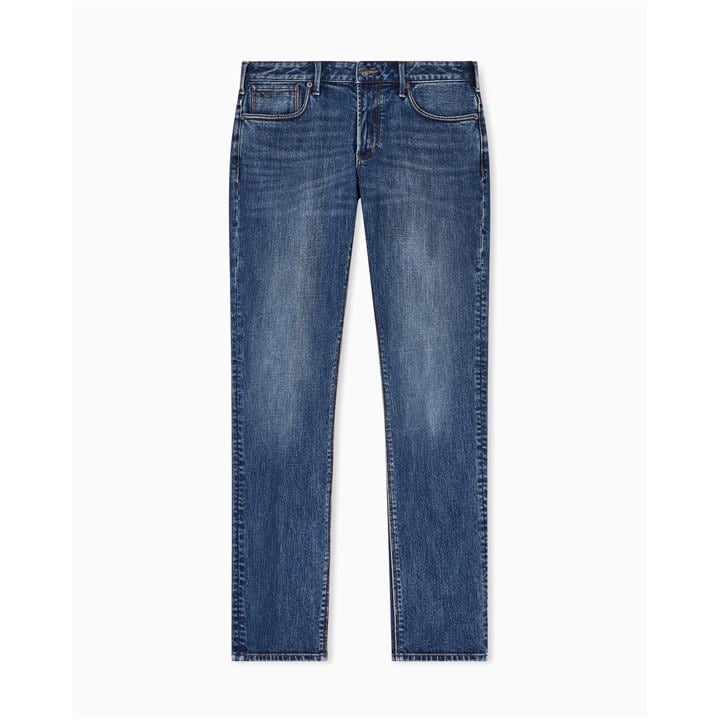 Emporio Armani Men's Blue J06 Slim-Fit Trousers