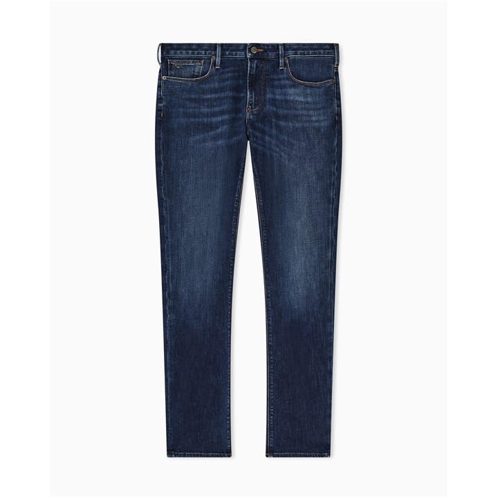Emporio Armani Men's Blue J06 Slim-Fit Trousers