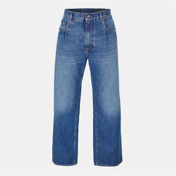 Dolce And Gabbana Men's Blue Relaxed Straight Leg Jeans