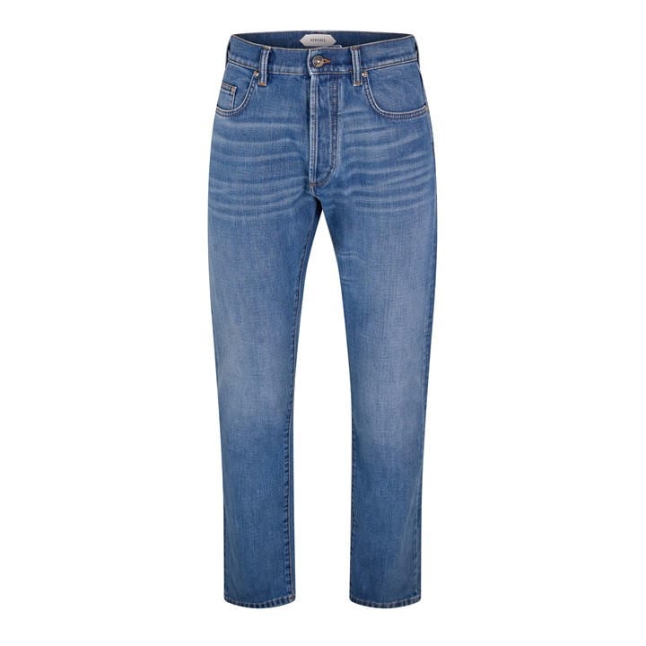Versace Men's Blue Straight Leg Jeans - Size 34 R
