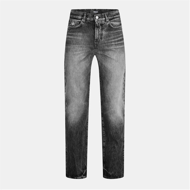 Versace Men's Grey Stone Wash Slim Fit Jeans - Size 36 R
